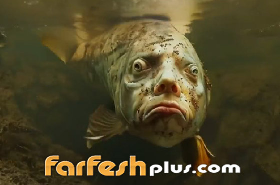 أسماك بوجوه بشرية.. صور وفيديوهات غريبة تجتاح التواصل! صورة رقم 9