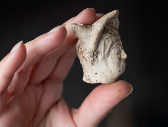 رأس تمثال خزفي نادر يكشف عن مستوطنة رومانية غير معروفة من قبل صورة رقم 1 رأس تمثال خزفي نادر يكشف عن مستوطنة رومانية غير معروفة من قبل صورة رقم 1