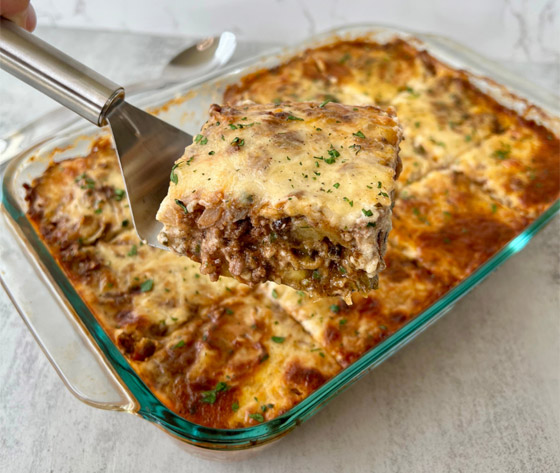 إليكم طريقة تحضير البطاطس بالبشاميل واللحمة المفرومة الشهية صورة رقم 3