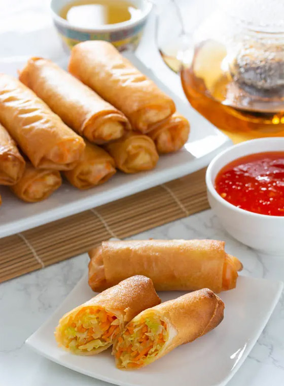 إليكم طريقة تحضير سبرينغ رول بالخضراوات الشهي صورة رقم 2