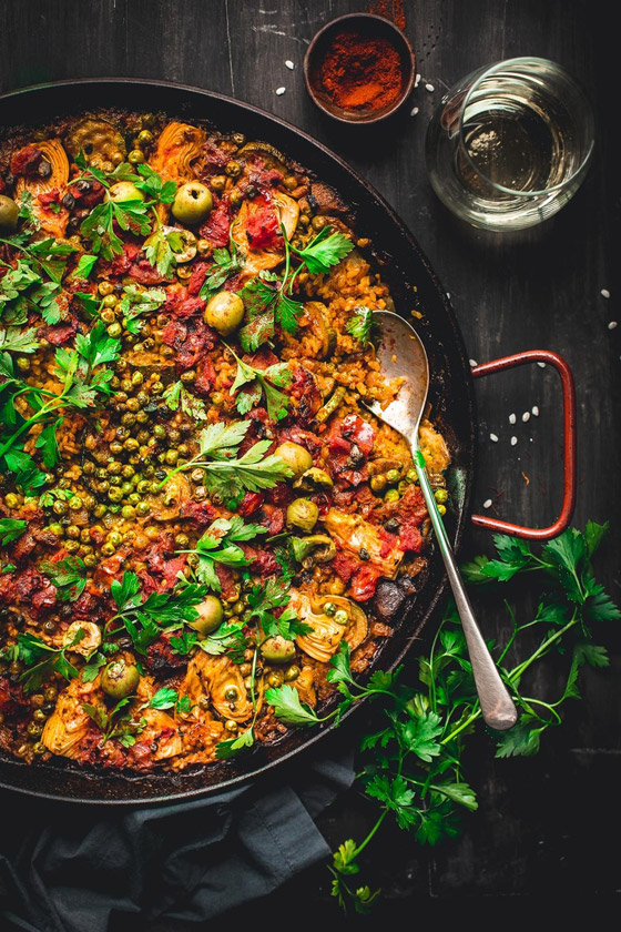 اليكم طريقة تحضير الباييلا الـنباتية صورة رقم 1