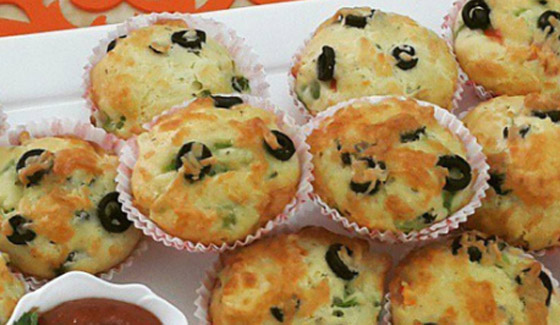 اليكم طريقة تحضير كب كيك مالح بالزيتون صورة رقم 4