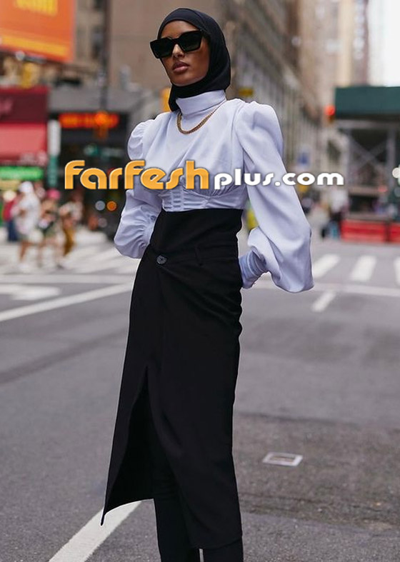 أفكار مميزة لاتباع الموضة المحتشمة على طريقة عارضة أزياء محجبة صورة رقم 4