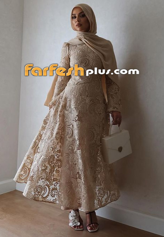 صور: موديلات فساتين محتشمة طويلة لإطلالة العيد من مؤثرات الموضة صورة رقم 4