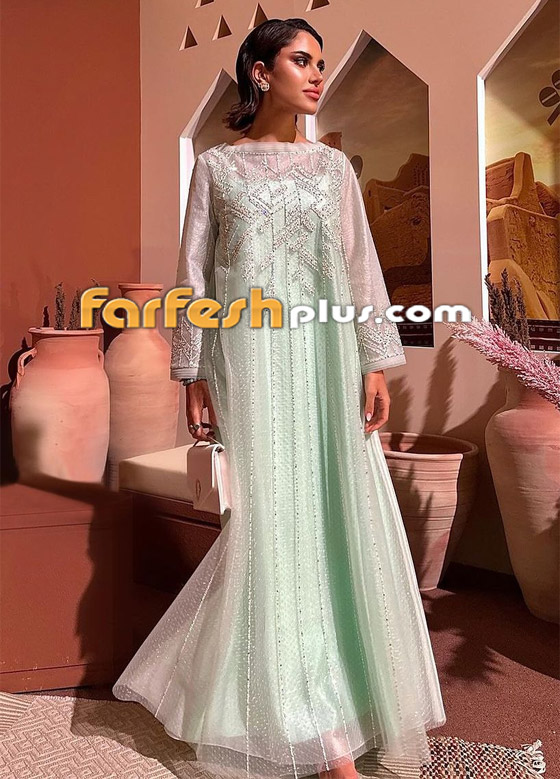 كيف تنسقين قفاطين وعبايات بلون الأخضر النعناعي لعيد الأضحى 2024؟ صورة رقم 3