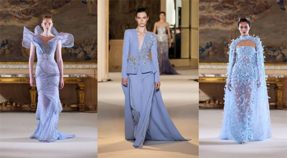 صور: عناصر الطبيعة تتحول إلى أثواب فاخرة في عرض 