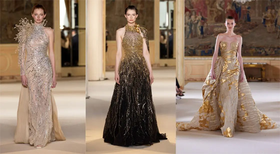 صور: عناصر الطبيعة تتحول إلى أثواب فاخرة في عرض 