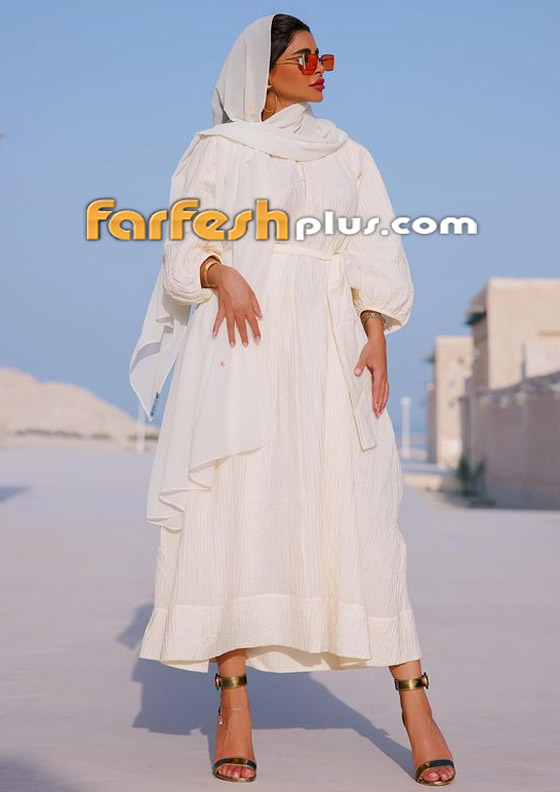 بالصور: فساتين محجبات بيضاء خفيفة مناسبة لإطلالة صيفية منعشة صورة رقم 7