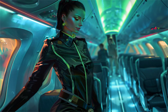 صور مميزة: مضيفات طيران المستقبل بعيون الذكاء الاصطناعي صورة رقم 2 صور مميزة: مضيفات طيران المستقبل بعيون الذكاء الاصطناعي صورة رقم 2