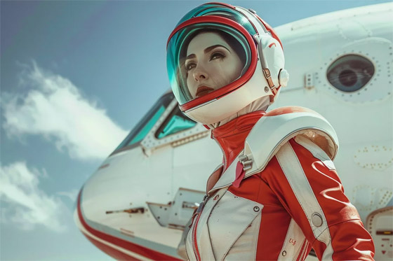 صور مميزة: مضيفات طيران المستقبل بعيون الذكاء الاصطناعي صورة رقم 3 صور مميزة: مضيفات طيران المستقبل بعيون الذكاء الاصطناعي صورة رقم 3