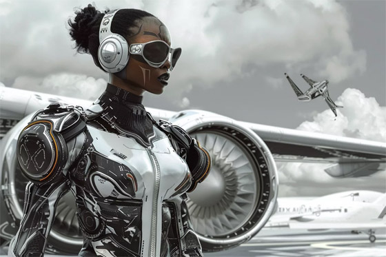 صور مميزة: مضيفات طيران المستقبل بعيون الذكاء الاصطناعي صورة رقم 5 صور مميزة: مضيفات طيران المستقبل بعيون الذكاء الاصطناعي صورة رقم 5