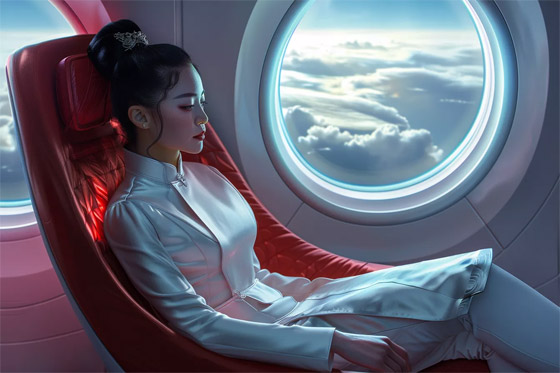 صور مميزة: مضيفات طيران المستقبل بعيون الذكاء الاصطناعي صورة رقم 6 صور مميزة: مضيفات طيران المستقبل بعيون الذكاء الاصطناعي صورة رقم 6