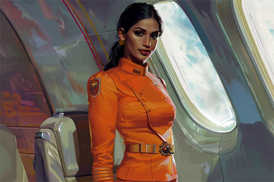 صور مميزة: مضيفات طيران المستقبل بعيون الذكاء الاصطناعي صورة رقم 9 صور مميزة: مضيفات طيران المستقبل بعيون الذكاء الاصطناعي صورة رقم 9