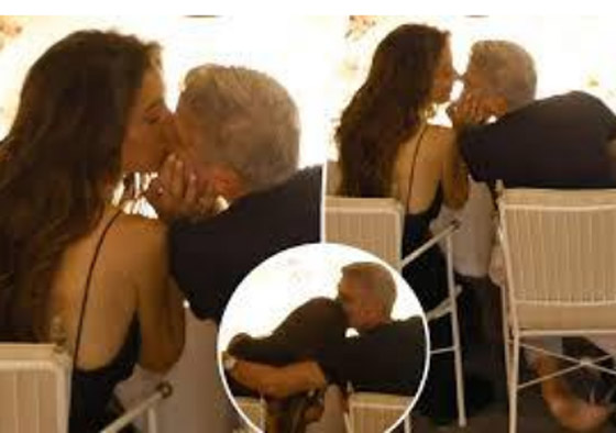 عشاء رومانسي وقبلة حميمة بين جورج كلوني وأمل علم الدين صورة رقم 5