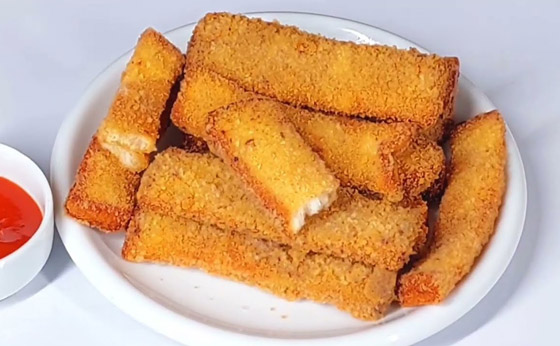 إليكم طريقة تحضير أصابع سناك مقرمشة بالتوست بدون قلي صورة رقم 6 إليكم طريقة تحضير أصابع سناك مقرمشة بالتوست بدون قلي صورة رقم 6