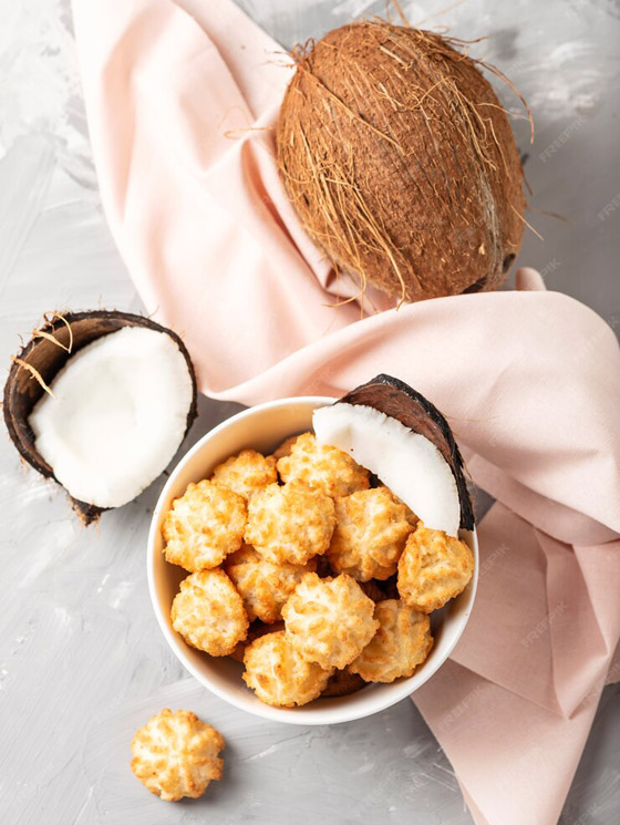 إليكم طريقة تحضير حلى بسكويت جوز الهند من دون سكر صورة رقم 2