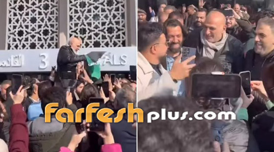 وصول جمال سليمان إلى دمشق وحمله على الأعناق في الشوارع صورة رقم 1