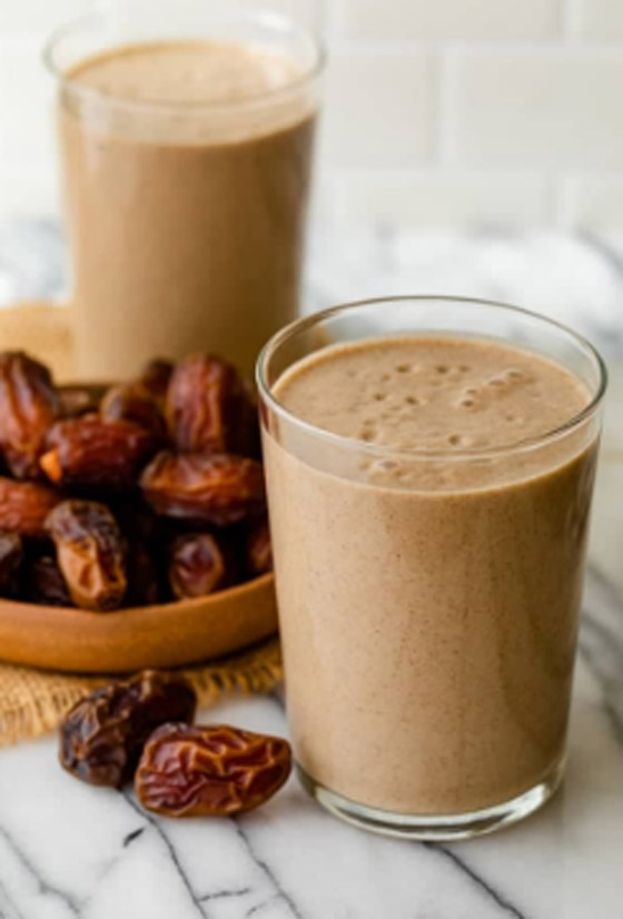 اليكم طريقة تحضير مخفوق التمر باللوز مع القرفة صورة رقم 4