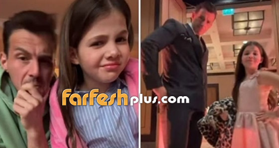 كايلا ابنة دنيا سمير غانم في مشهد تمثيلي طريف مع والدها  صورة رقم 4