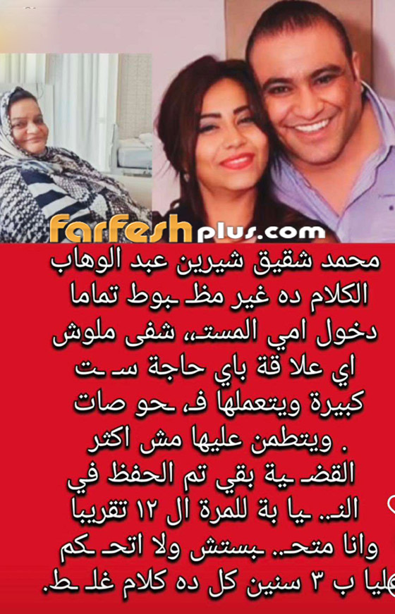 شقيق شيرين عبد الوهاب: هذه حقيقة ضربي لها وحبسها لي والتسبب بدخول والدتها المستشفى! صورة رقم 4