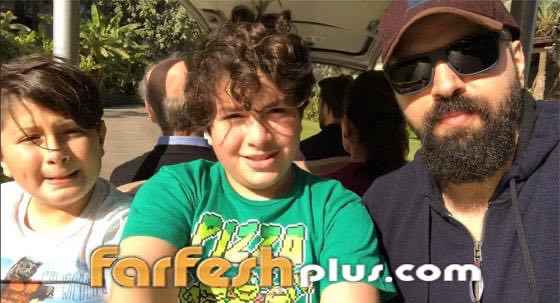 أجمل صور نجم مسلسلات رمضان تيم حسن مع زوجته وفاء الكيلاني وطليقته ديمة بياعة وولديه فهد وورد صورة رقم 6