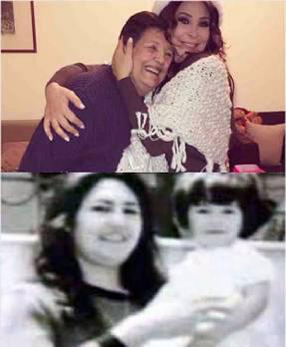 صورة إليسا في شبابها قبل عمليات التجميل، مع والدتها صورة رقم 2