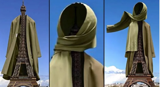 فرنسا غاضبة من إعلان أثار الجدل يظهر فيه برج إيفل بحجاب إسلامي صورة رقم 2