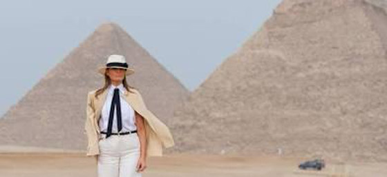 نشر صور ميلانيا ترامب بمناسبة عيد ميلادها، منها صورتها أمام الاهرامات ومع أرنب عيد الفصح صورة رقم 7