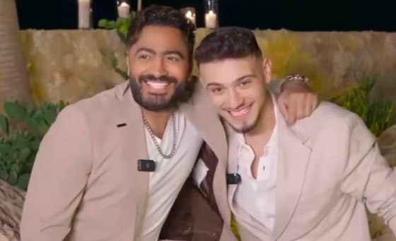 تامر حسني يغني لأول مرة باللهجة السورية مع الشامي في ديو (ملكة جمال الكون) صورة رقم 3