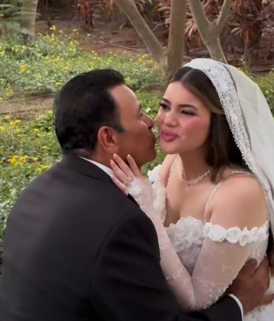 نجوم الفن في حفل زفاف (بسملة) ابنة محمد فؤاد.. اجمل اللقطات للعروس الرومانسية صورة رقم 3