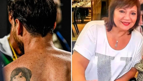 وشم على ظهر النجم ليونيل ميسي يحيّر الجمهور: هل هذه صورة عايدة رياض؟ صورة رقم 1