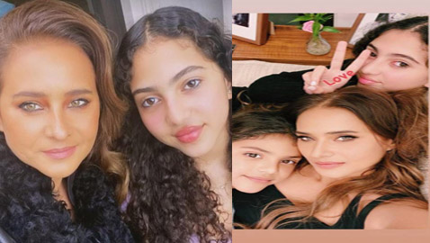 نيللي كريم مع ابنتيها في ظهور نادر.. شاهدوا كم كبرتا هل يشبهان والدتهما!