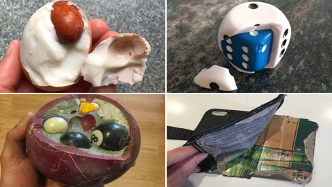 صور تبين الأشياء الغريبة التي فوجئ الناس بوجودها بداخل أشياء أخرى!