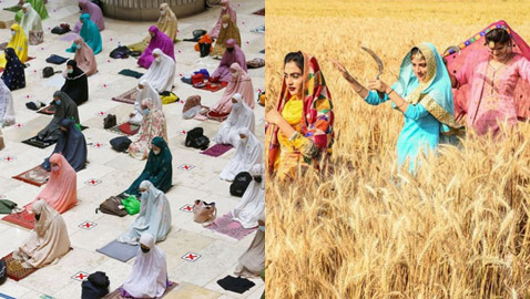 فيروس كورونا: نساء يستقبلن رمضان رغم الوباء، والأكسجين في السوق السوداء