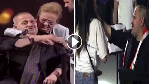 جورج وسوف يوقف حفله لمسح دموع فتاة.. وأنطوانيت نجيب تعانقه! فيديو