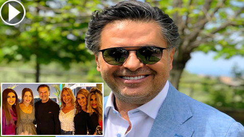 فيديو وصور: راغب علامة يحتفل بعيد ميلاده مع يسرا وبوسي شلبي وإيناس الدغيدي
