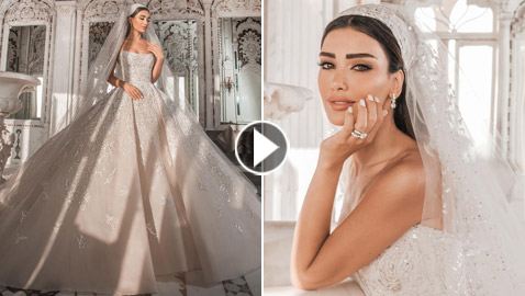 صور وفيديو - إطلالة ملكية للإعلامية اللبنانية جيسيكا عازار بالفستان الأبيض في حفل زفافها