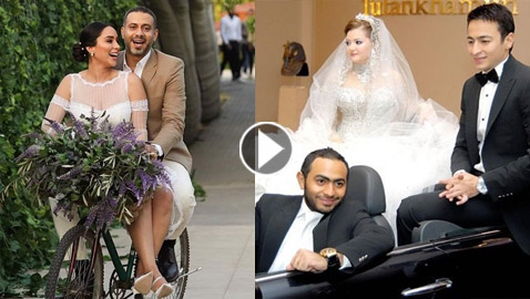 صور وفيديو أغرب تقاليع زفاف المشاهير: حسن الرداد، شيرين، حسن أبو الروس،كندة علوش و..