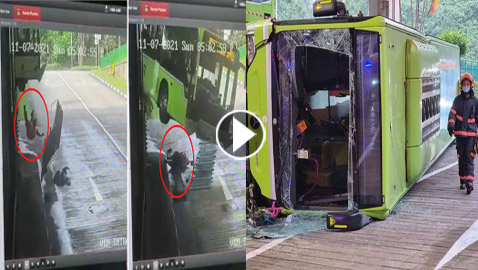 بالفيديو: شاهد معجزة أبقت الجميع أحياء من حادث قاتل