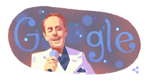 محرك البحث غوغل يحتفل بذكرى مولد الفنان اللبناني ملحم بركات.. صور