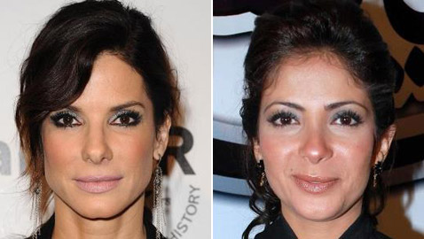 صور شبيهة منى زكي: الفنانة العالمية ساندرا بولوك.. هل فعلا تشبهها؟