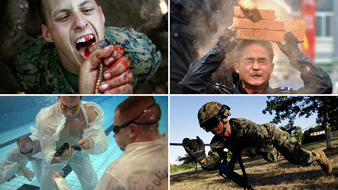 منها شرب دماء الأفاعي.. تدريبات عسكرية غريبة ومجنونة لجيوش العالم