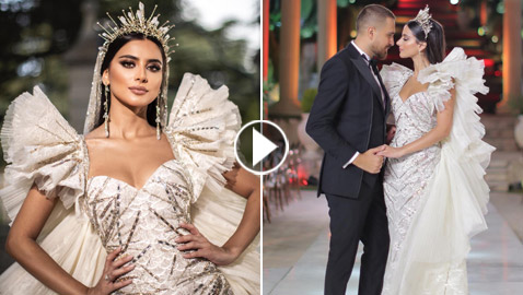 فيديو وصور حفل زفاف مصمم لبناني شهير.. وعروسه الجميلة بفستان مبهر وتاج كالأميرات