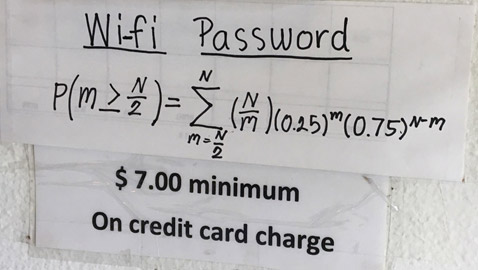 حيلة مطعم لجذب الزبائن: حوِّل كلمة مرور الواي فاي لمعادلة رياضية معقدة