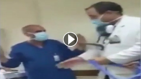فيديو صادم: طبيب مصري يهين ممرض ويطالبه بالسجود لكلبه!