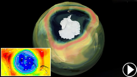 فيديو يكشف عن كارثة حقيقية: ثقب الأوزون أصبح أكبر من قارة!