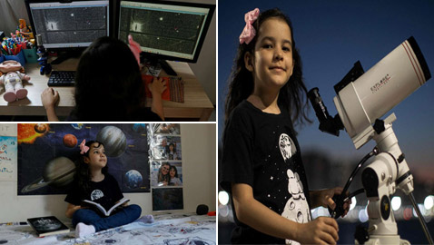 صور: فتاة برازيلية عمرها 8 سنوات فقط تُلقب بأصغر فلكية في العالم!