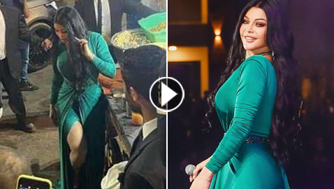 فيديو هيفاء وهبي تخطف الأنظار في حفل بورسعيد وتأكل ترمس من عربة في الشارع