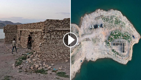 فيديو وصور: قرية غارقة في العراق تطفو بعد 36 عاما من اختفائها