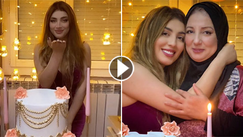 فيديو سهيلة بن لشهب تحتفل بعيد ميلادها مع والدتها والشبه صادم